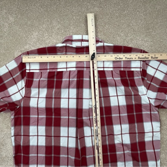 Patagonia Shirt Large Burgundy Button Up Plaid Short Sleeve Preppy Outdoor Men - Picture 13 of 16